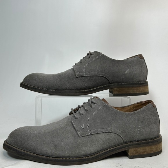 Vionic Graham Wingtip Oxford Gray Suede Comfort Dress Shoes Derby Size Mens 11.5